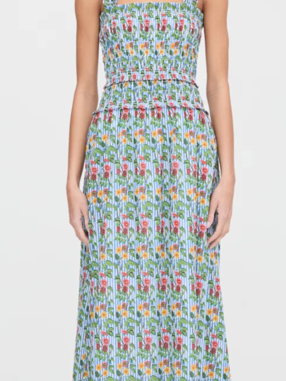Hill House Geranium Stripe Nap Maxi Dress Nwt